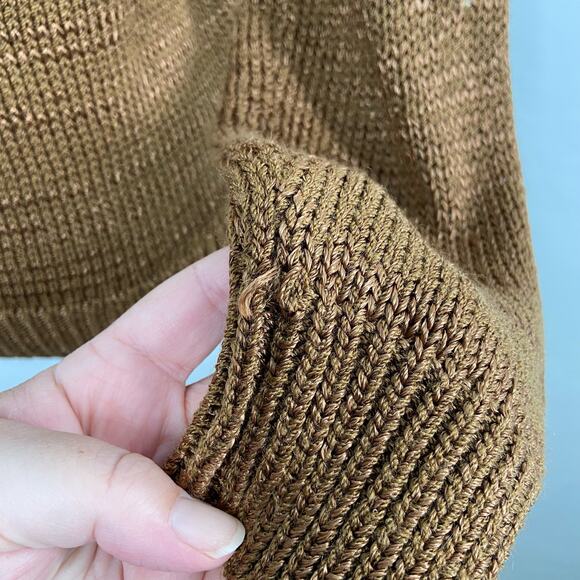 Vintage Christine Geometric Design Sweater Brown Cream Angora 80s Work Size S - Picture 5 of 10